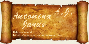 Antonina Janus vizit kartica